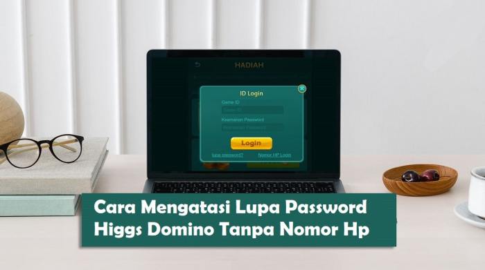 Cara Ganti Password Higgs Domino Tanpa Nomor HP dan Email