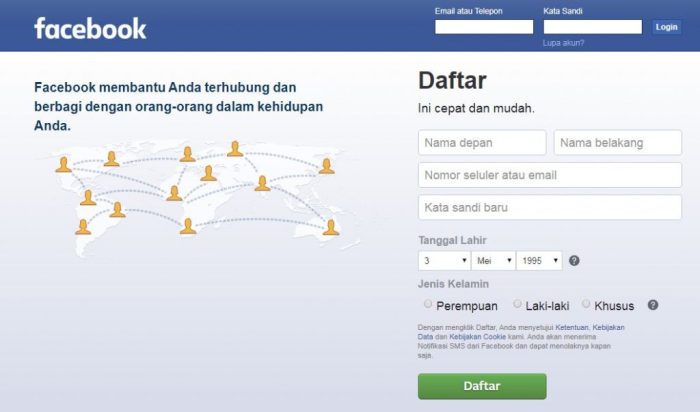 Cara Bobol Facebook Lupa Kata Sandi Nomor HP Tidak Aktif