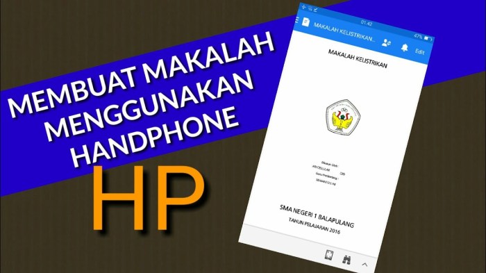 Cara Mudah Buat Makalah Keren di HP