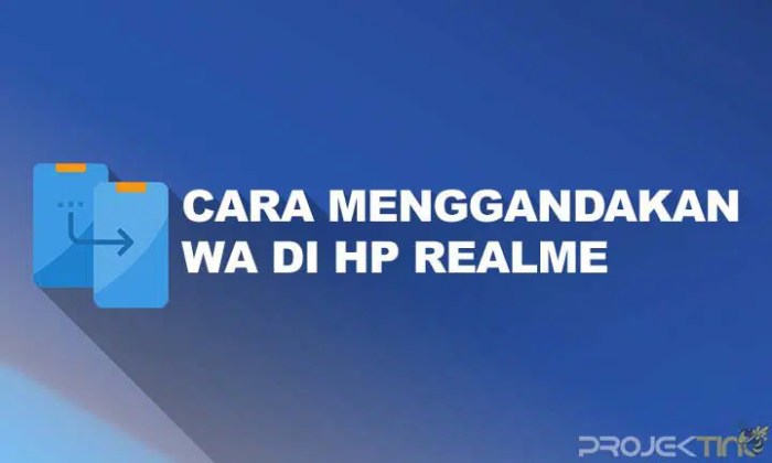 Cara Mudah Gandakan WhatsApp di HP Realme