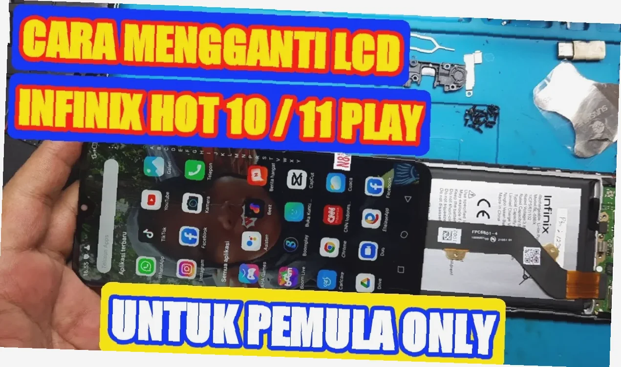 Ganti LCD Infinix Hot 10 Play Mudah & Cepat! Tips & Trik!