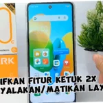cara ketuk layar 2x infinix smart 8